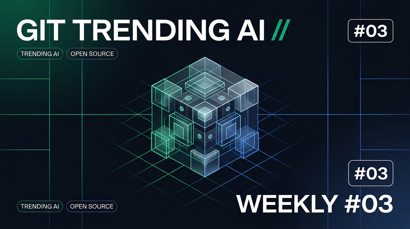 Git Trending AI TOP 5 주간 오픈소스 랭킹 에디토리얼 커버 그래픽